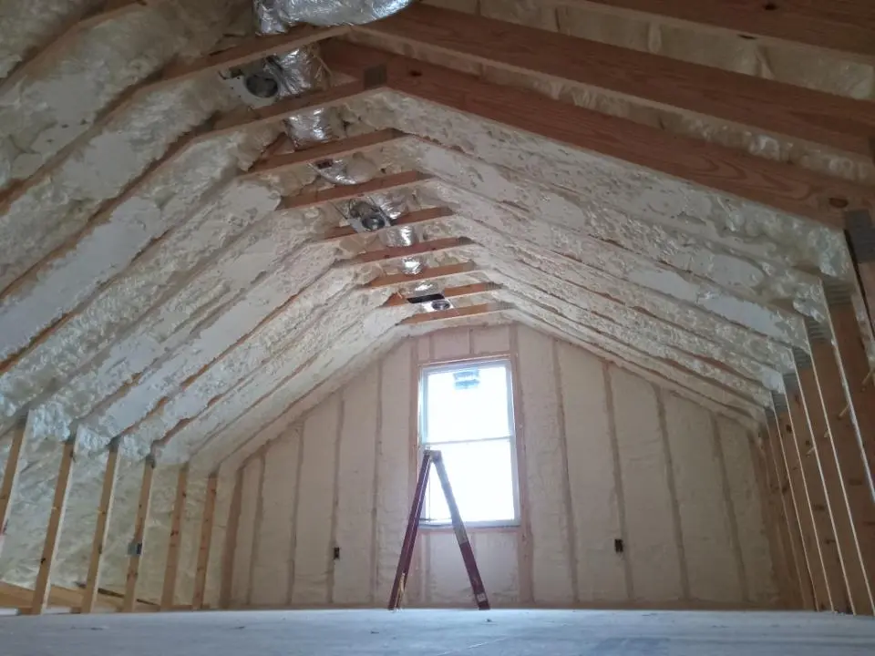 Spray foam roofing application for Crawl Space Insulation project in Sidney